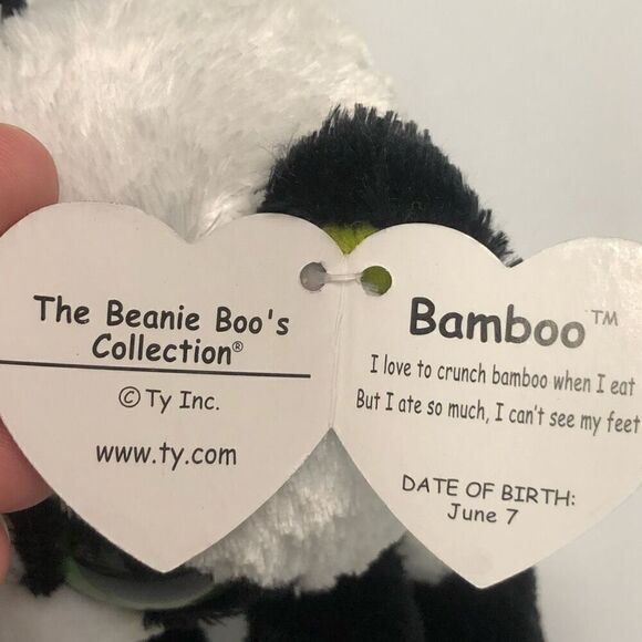 ty beanie boos bamboo the panda 6 inch 2011 generation tags - Picture 5 of 10